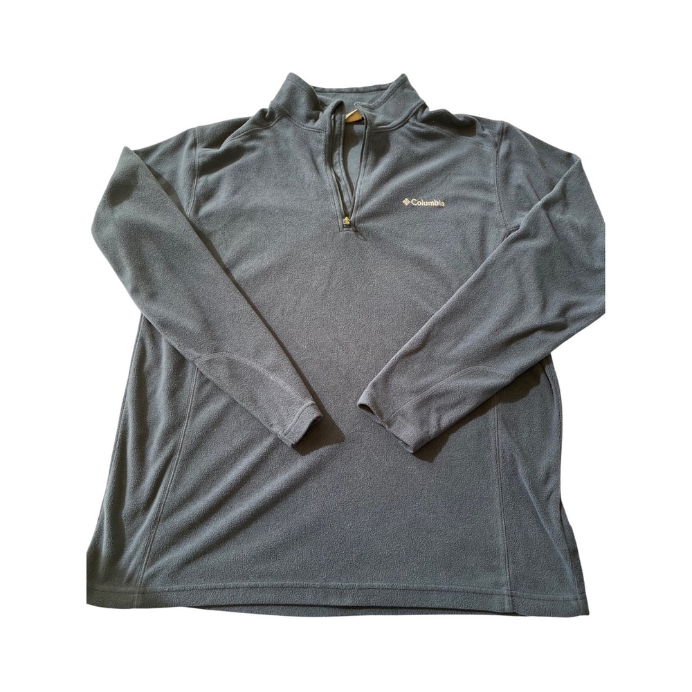 Columbia Mens‎ Navy Blue Quarter Zip Fleece Pullover Sweater XM6279 Size Large